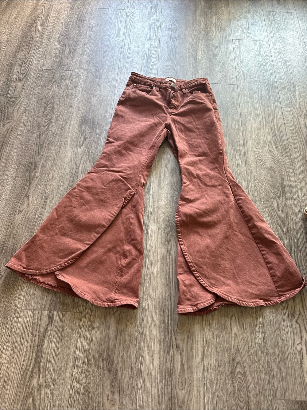 Shyanne Rust-Toned Wide Leg Flare Pants